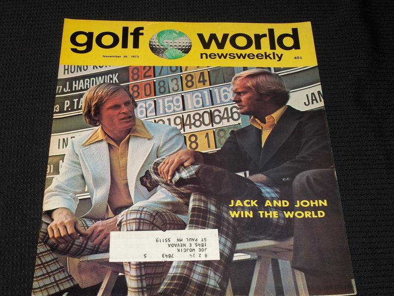 1973 NOVEMBER 30 GOLF WORLD NEWSWEEKLY MAGAZINE - MILLER & NICKLAUS - E 6150