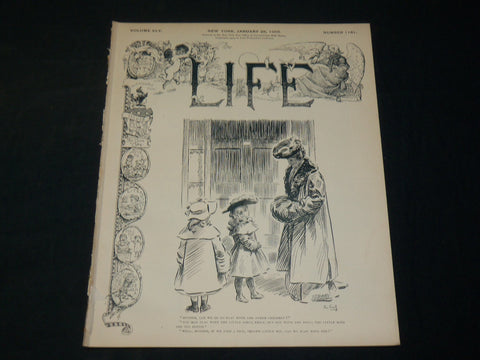 1905 JANUARY 26 LIFE MAGAZINE - NICE COVER - JAMES M. FLAGG ILLUS. - B 4589V
