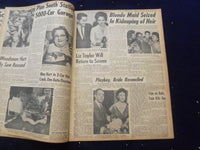1958 JUNE 19 BOSTON RECORD AMERICAN NEWSPAPER - ELIZABETH TAYLOR - NP 6267
