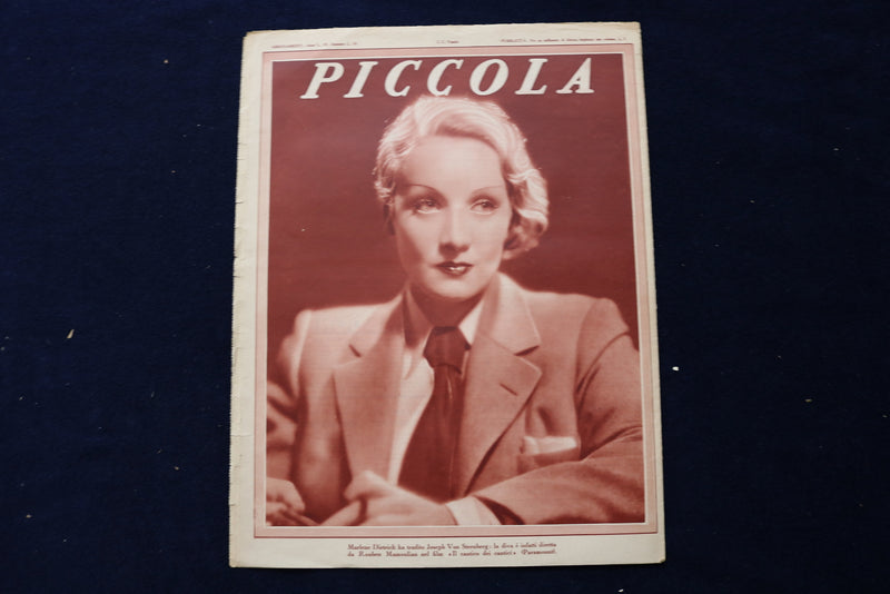 1933 MAY 9 PICCOLA MAGAZINE - MARLENE DIETRICH - ITALIAN COVER - E 23789