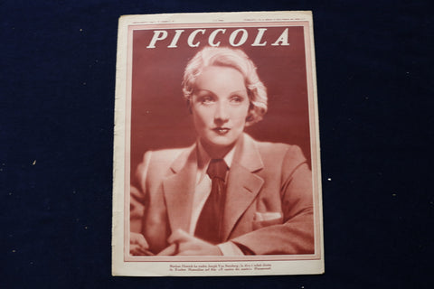 1933 MAY 9 PICCOLA MAGAZINE - MARLENE DIETRICH - ITALIAN COVER - E 23789