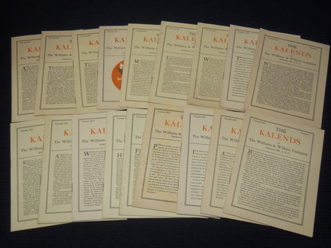1933-1935 THE KALENDS OF WILLIAMS & WILKINS CO. MAGAZINES LOT OF 18 - O 2825E