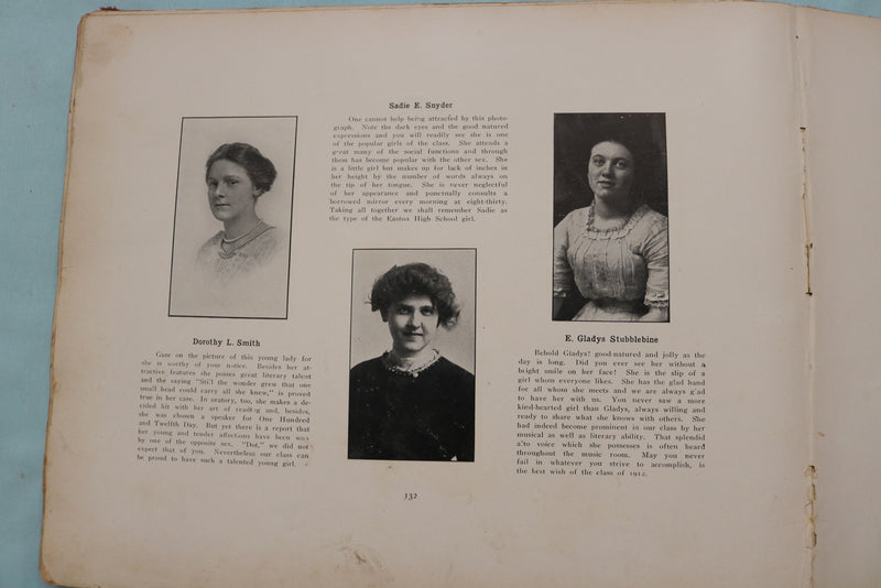 1912 THE RECHAUFFE EASTON HIGH SCHOOL YEARBOOK - EASTON, PENNSYLVANIA - YB 3544