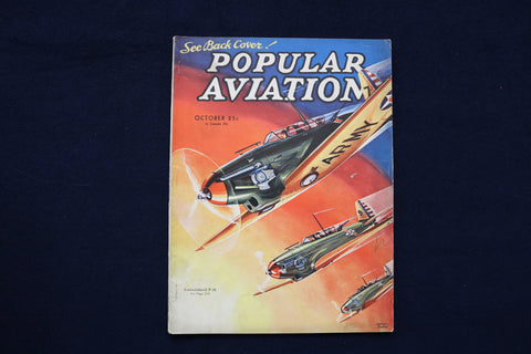 1934 OCTOBER POPULAR AVIATION MAGAZINE - CONSOLIDATED P-30 COVER - E 11320