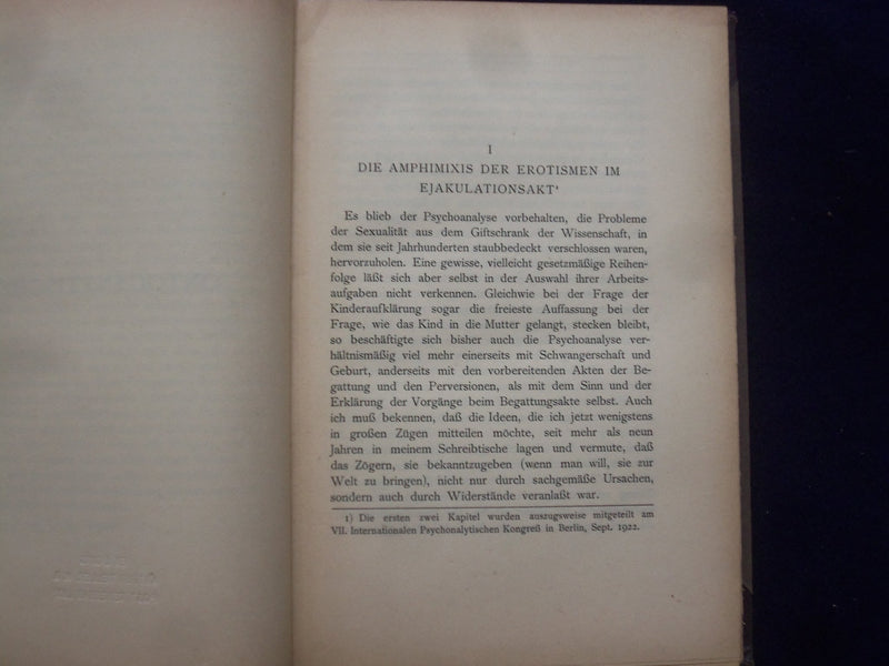 1924 VERSUCH EINER GENITALTHEORIE HARDCOVER BOOK- DR. FERENCZI -GERMAN - KD 8997