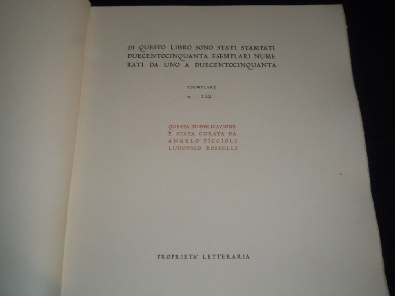 1938 GEMME D'ARTE ANTICA ITALIANA VOLUME - LIMITED #123 - ITALIAN - Z 80