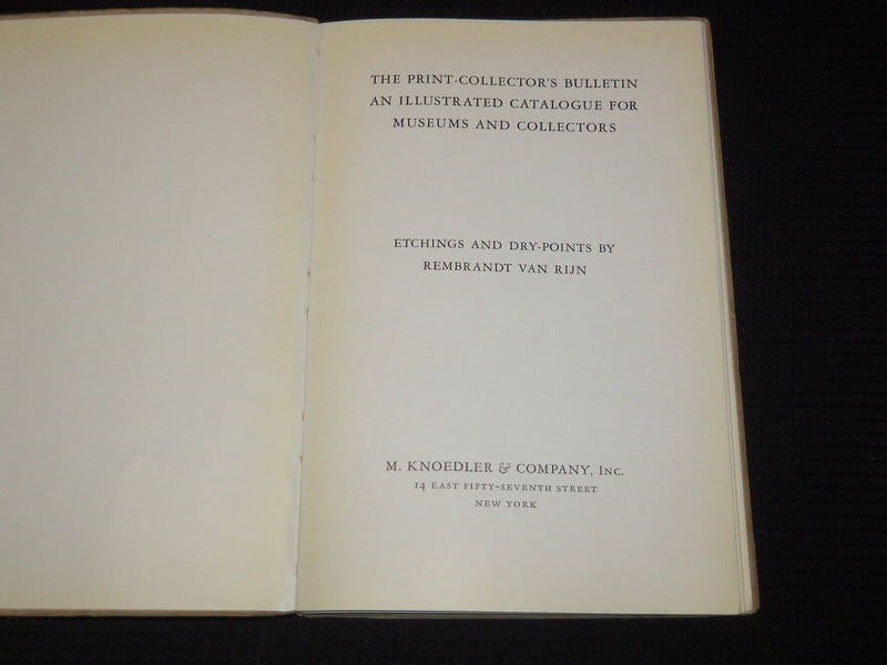 1930-1932 THE PRINT COLLECTOR'S BULLETIN FOR MUSEUMS LOT OF 7 - O 1740D