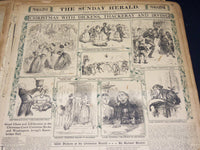 1910-1911 BOSTON HERALD SUNDAY MAGAZINE SECTIONS LOT OF 28 - NICE PHOTOS - UP 93