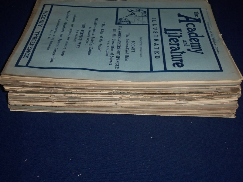 1904 THE ACADEMY WEEKLY REVIEW OF LITERATURE LOT OF 22 ISSUES - LONDON - O 2230