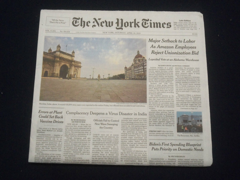 2021 APRIL 10 NEW YORK TIMES - PRINCE PHILIP AT AGE 99 AND DMX AT AGE 50, DIED