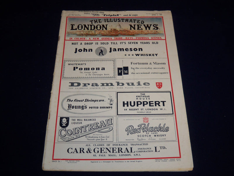 1955 APRIL 2 ILLUSTRATED LONDON NEWS MAGAZINE - HANS CHRISTIAN ANDERSEN - E 8004
