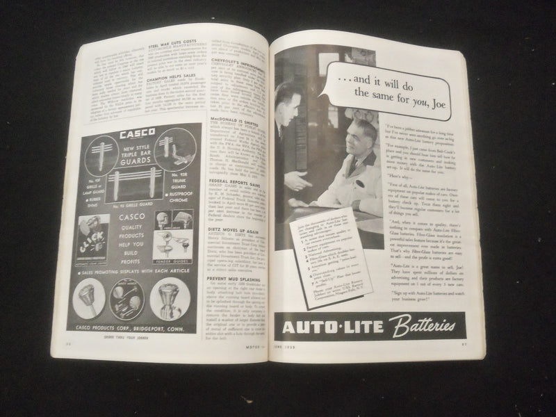 1939 JUNE MOTOR MAGAZINE - NICE ILLUSTRATED COVER - SP 6311S