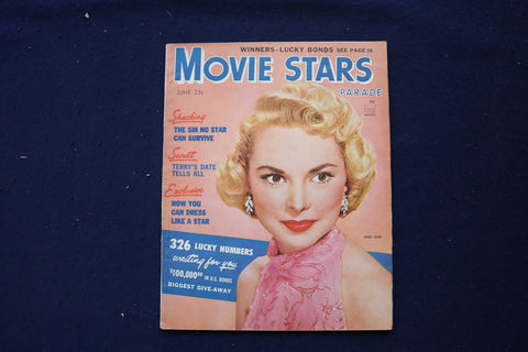 1954 JUNE MOVIE STARS PARADE MAGAZINE - JANET LEIGH COVER - E 18559