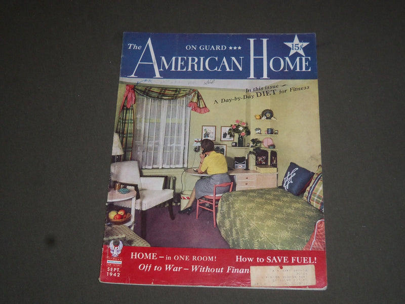 1942 SEPTEMBER THE AMERICAN HOME MAGAZINE- NICE COVER, STORIES & PHOTOS- SP 7680