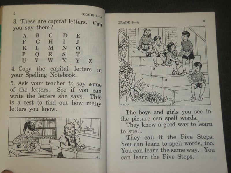 1941 THE CHICAGO SPELLER GRADES ONE AND TWO BOOK - J 3554