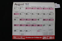 1982 APRIL - 1983 MARCH NEW YORK YANKEES CALENDAR - K 2471
