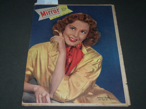 1950 MARCH 26 SUNDAY MIRROR MAGAZINE SECTION - ARLENE DAHL - CROSBY - J 3024