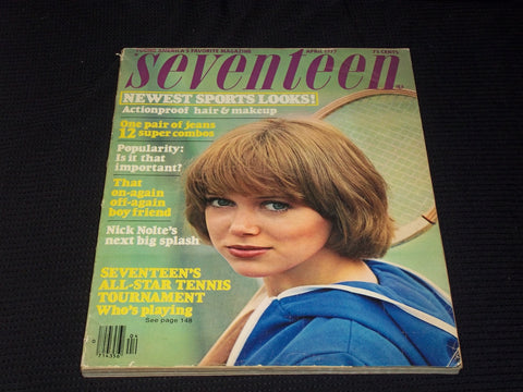 1977 APRIL SEVENTEEN MAGAZINE - NEWEST SPORTS LOOKS FRONT COVER - E 4758
