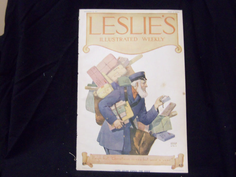 1911 DEC 21 LESLIE'S WEEKLY MAGAZINE - CHRISTMAS COMES BUT ONCE A YEAR - ST 1195