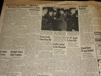 1942 JUNE 3 NEW BEDFORD STANDARD TIMES NEWSPAPER- JAPS BOMB ALASKA BASE- NT 8906