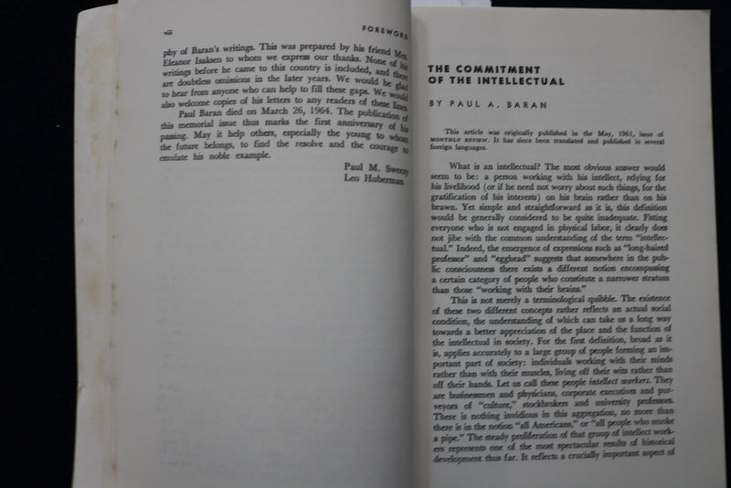 1965 MARCH MONTHLY REVIEW MAGAZINE-TO THE MEMORY OF PAUL ALEXANDER BARAN- K 1601