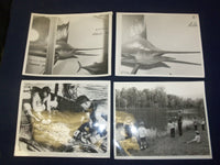 VINTAGE FISHING PUBLICITY PHOTOS - LOT OF 8 - J 4627