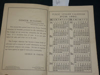 1890 PUBLIC LEDGER ALMANAC - 21ST ANNUAL - JOHNSTOWN DISASTER - J 5952