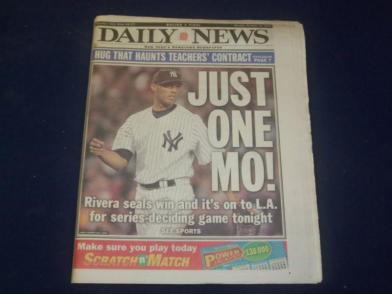 2005 OCT 10 NEW YORK DAILY NEWS NEWSPAPER-YANKEES BEAT ANGELS ALDS GM 4- NP 4199