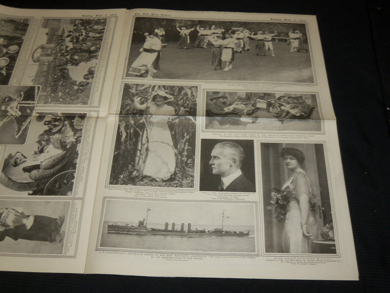 1915 SEPTEMBER 5 NEW YORK TIMES PICTURE SECTION - ROOSEVELT ADDRESS - NP 5485