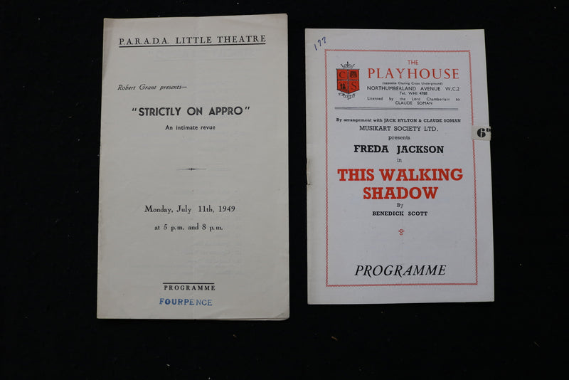 1947-1949 LONDON THEATRE PROGRAMS - LOT OF 22 - K 1822