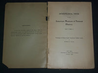 1907 AMER. MUSEUM OF NATURAL HISTORY ANTHROPOLIGICAL PAPERS-VOL 1, PART 1-J 4398