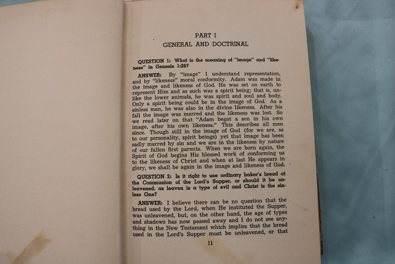 1944 WHAT'S THE ANSWER HARDCOVER BOOK BY DR. H. A. IRONSIDE - KD 9631