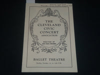 1950 OCTOBER 19 CLEVELAND CIVIC CONCERT BALLET PROGRAM - EMIL BRUDNO - J 4287