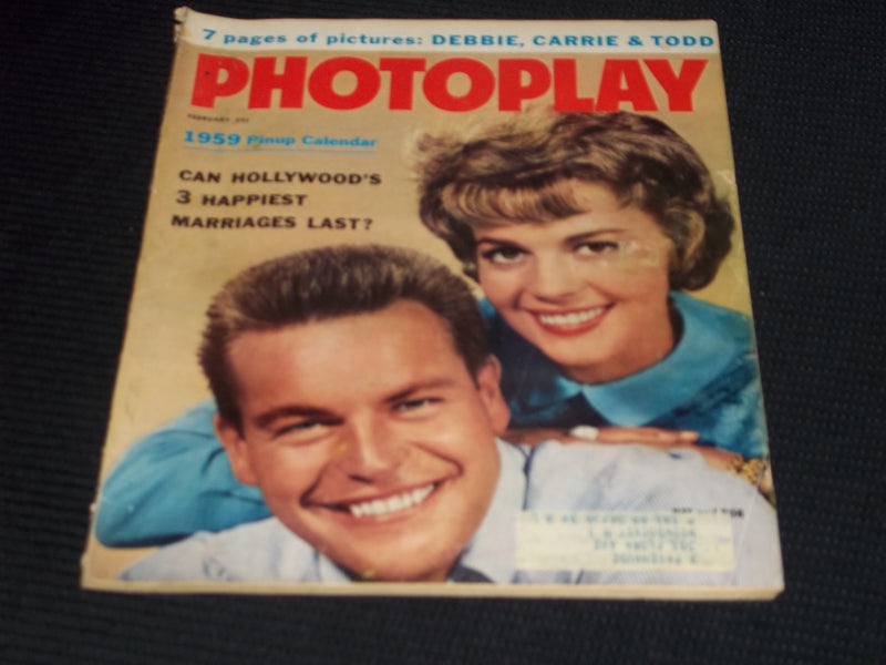 1959 FEBRUARY PHOTOPLAY MAGAZINE - ROBERT WAGNER & NATALIE WOOD COVER - E 16744
