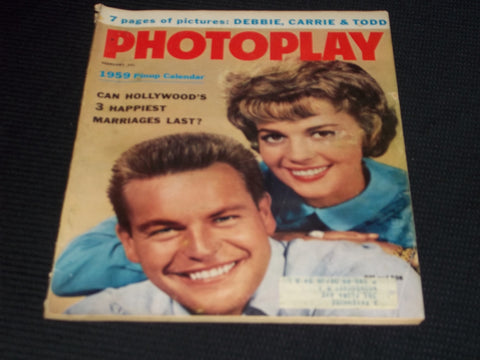 1959 FEBRUARY PHOTOPLAY MAGAZINE - ROBERT WAGNER & NATALIE WOOD COVER - E 16744