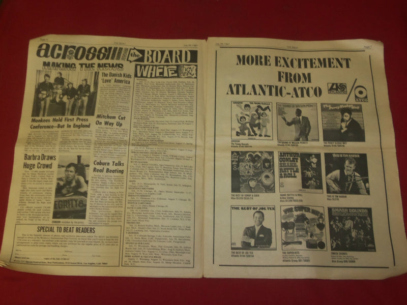 1967 JULY 29 THE BEAT NEWSPAPER-HARRISON-JAGGER-PHOTOS, ARTICLES & ADS - NP 3918