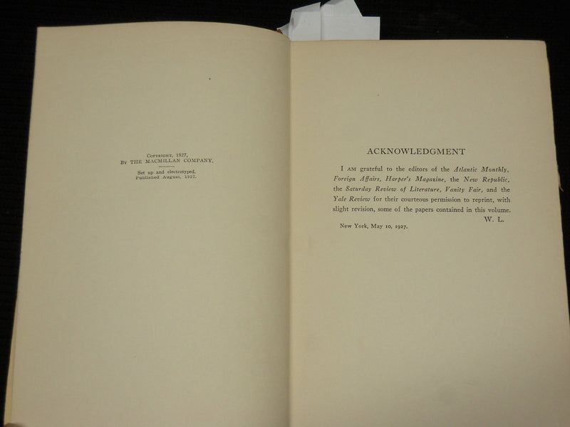1927 MEN OF DESTINY HARDCOVER BOOK BY WALTER LIPPMANN - KIRBY - KD 7515