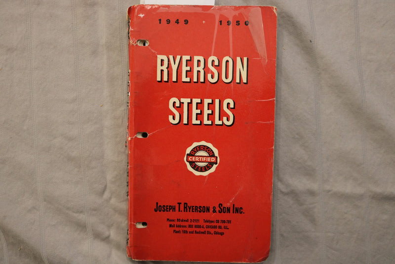1949-1950 RYERSON STEELS CATALOG - JOSEPH T. RYERSON & SON INC. - K 3451