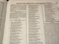 1826-1827 NEW YORK MIRROR AND LADIES GAZETTE BOUND VOLUME NO. 4 - KD 4675N