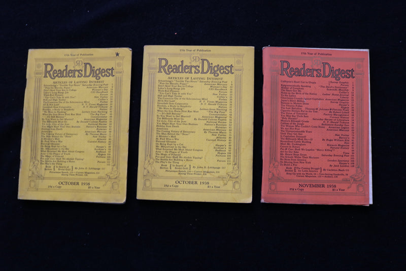 1932-1938 READERS DIGEST MAGAZINE - LOT OF 14 - O 3671