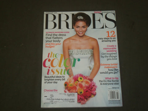 2011 FEBRUARY BRIDES MAGAZINE - NICE COVER, PHOTOS & ARTICLES - B 2203