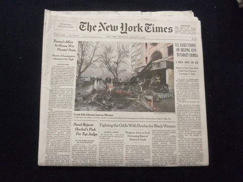 2023 JAN 19 NEW YORK TIMES - U.S. EASES STANCE ON HELPING KYIV TO TARGET CRIMEA