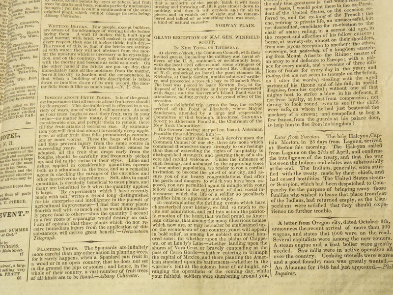 1848 JUNE 2 NEW HAMPSHIRE STATESMAN NEWSPAPER - HANS C. ANDERSEN - NP 3297F