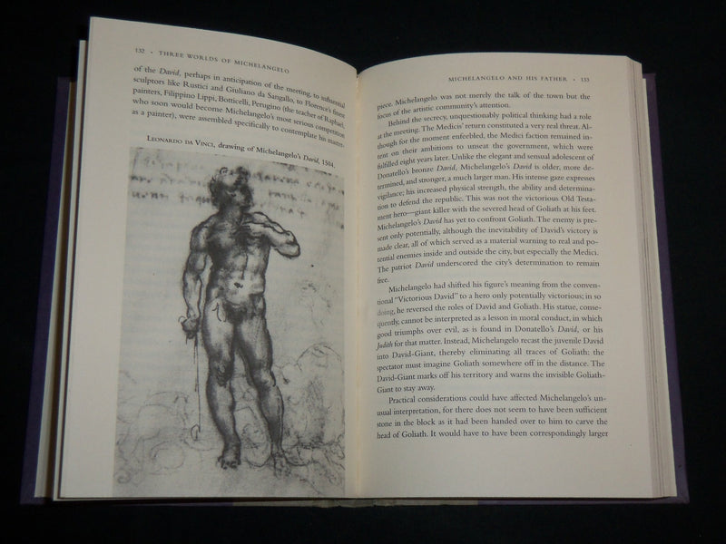 1999 THREE WORLDS OF MICHELANGELO HARDCOVER BOOK BY JAMES BECK - KD 6932