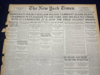 1920 JUNE 29 NEW YORK TIMES - DEMOCRATS WILDLY ACCLAIM WILSON - NT 9117