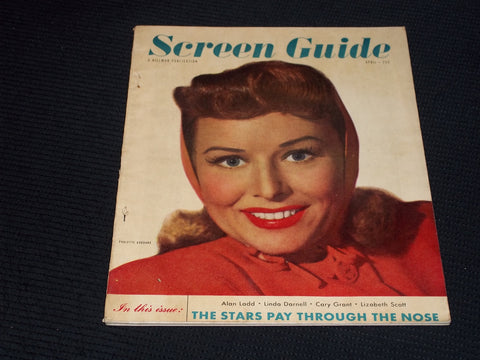 1948 APRIL SCREEN GUIDE MAGAZINE - PAULETTE GODDARD FRONT COVER - E 14807