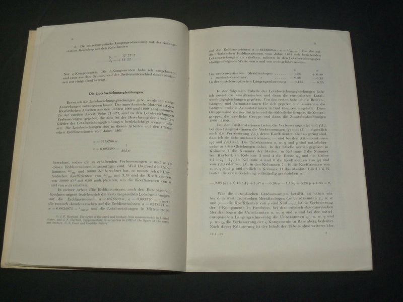1929 UBER DIE ELLIPTIZITAT DES ERDAQUATORS BOOK BY W. HEISKANEN - J 5927