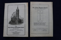 1905-1928 NEW HAVEN CHURCH PROGRAMS - LOT OF 10 - K 1542