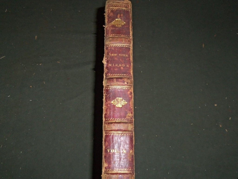 1832-1833 NEW YORK MIRROR MAGAZINE BOUND VOLUME NO. 10 - WALTER SCOTT - KD 725R