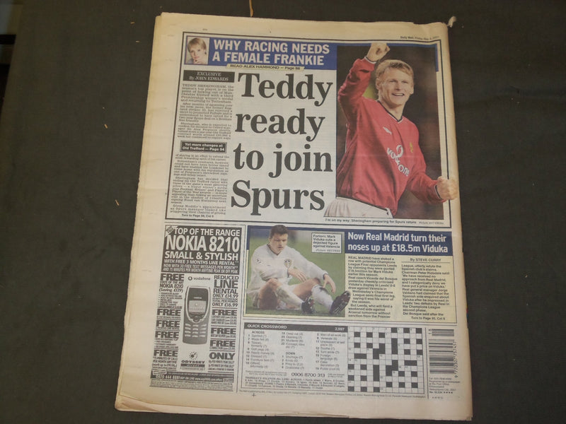2001 MAY 4 DAILY MAIL (BRITISH) NEWSPAPER - GEORGE HARRISON LUNG CANCER- NP 3231